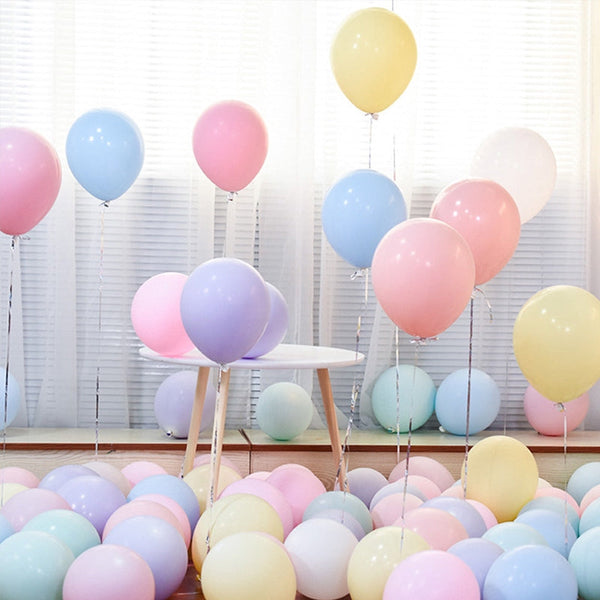 Macaron Pastel Colors Latex Balloons 10" Inch - Single color 15 Pcs