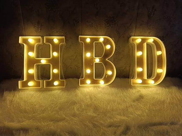 LED Alphabets/Digits for Table/Floor Decorations