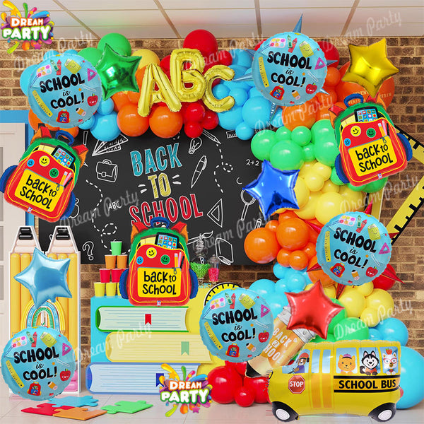 Back To School Theme Decorations Full Set of Balloons & Items