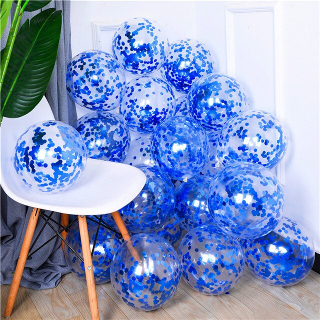 Blue Confetti Balloons