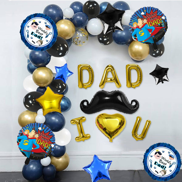Fathers Day / DAD I love You Decoration Full Set Of Balloons &amp; Items