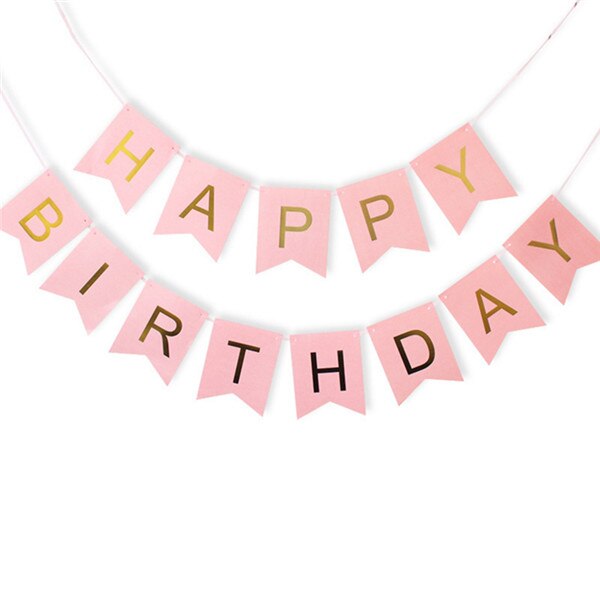 Light Pink Birthday Card Banner