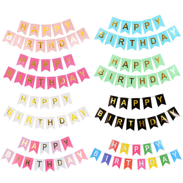 Happy Birthday Card Bunting Banner