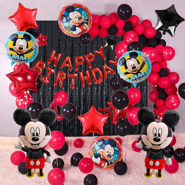 Mickey Mouse Theme Birthday Party Decorations Full Set of Balloons &amp; Items