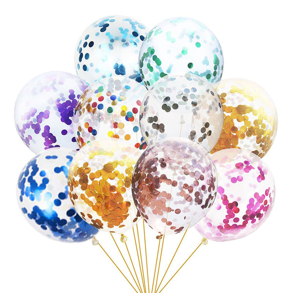 Confetti Balloons 12" Inch - Single Color 5 pcs Pack