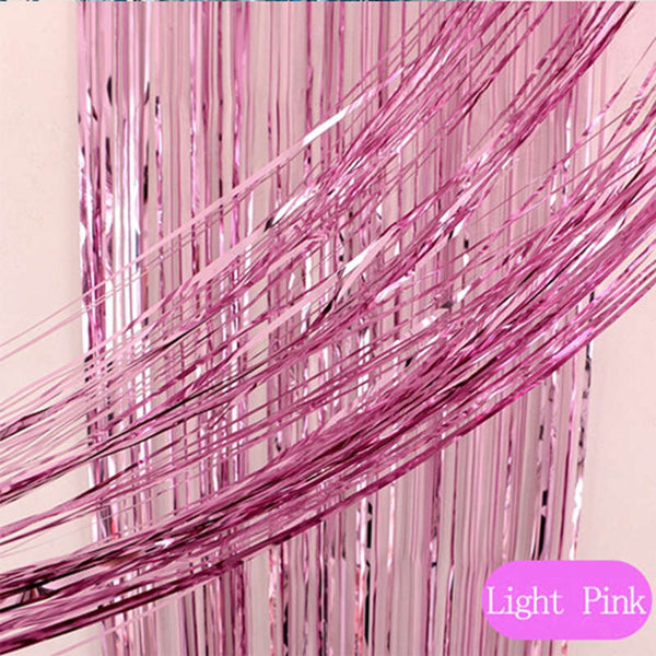 Light Pink Foil Backdrop Curtains High quality - Set of 2 Pcs
