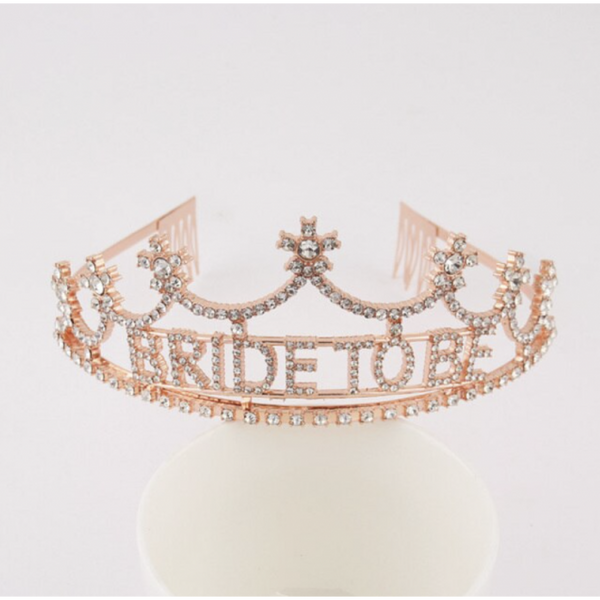 Bride to be Metallic Crown