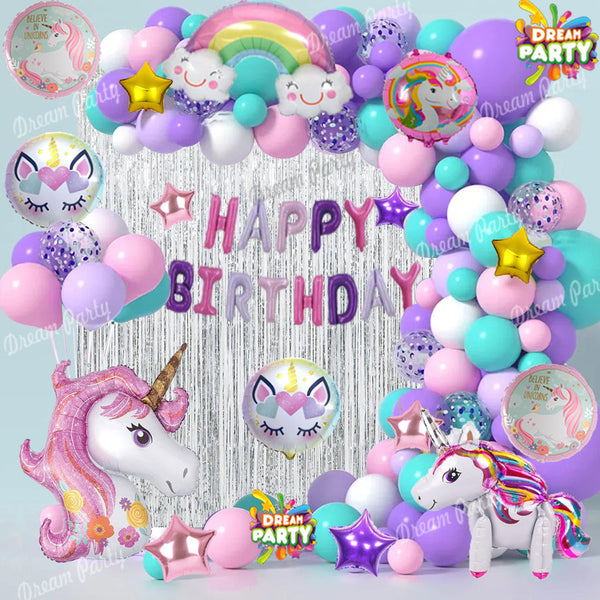 Unicorn Theme Birthday Decoration Set